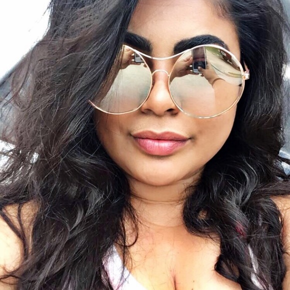 "Material Girl" Oversized round aviators - Picture 4 of 4